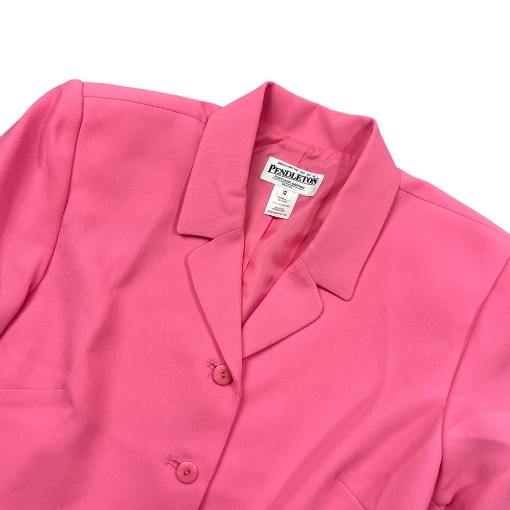 Pendleton Jacket 12 Pink Button Up Blazer Long Sl… - image 2